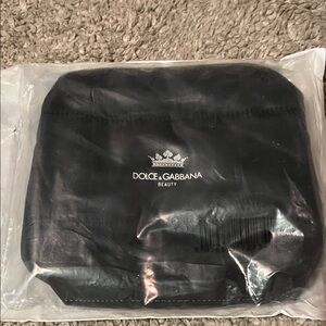 Dolce & Gabbana Black Beauty Pouch with Logo